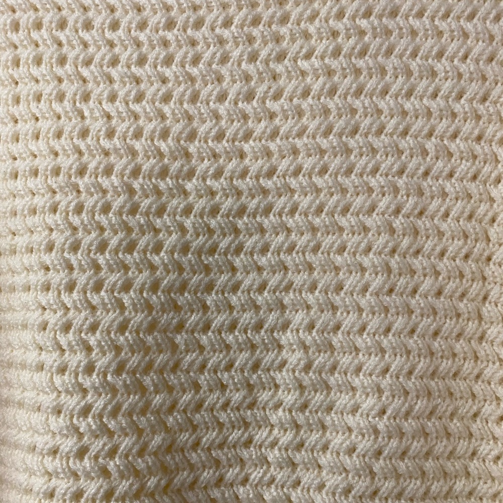 Vintage Baxter & Wells Size Large Ivory Cream Cable Knit Crew Neck Sweater - Picture 8 of 14